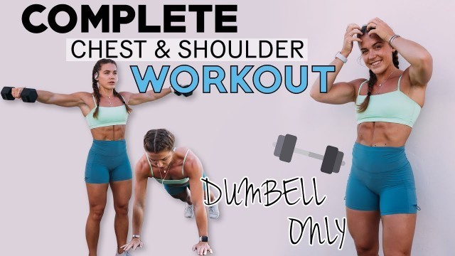 'Dumbbell ONLY Shoulder & Chest Workout (At Home Workout)'