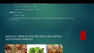 'Gestational diabetes INDIAN meal chart'