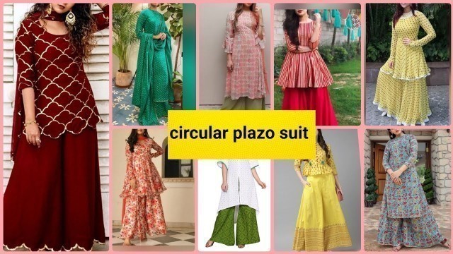 'latest circular plazo suit design 2022||circular plazo||#circularplazo#fashionworld'