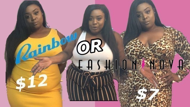 'Fashionnova or Rainbow? I can’t believe this ! | plus size spring haul'