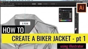 'My Fashion Tutor - Adobe Illustrator - Technical Flats for beginners  - Womens Biker jacket   part 1'