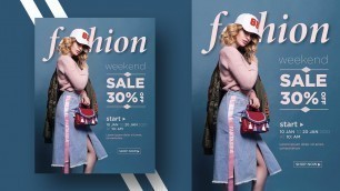 'Fashion weekend sale poster design in adobe illustrator cc'