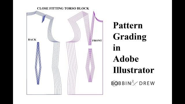 'Pattern Grading in Adobe Illustrator | Digital Patternmaking | Watch in HD'