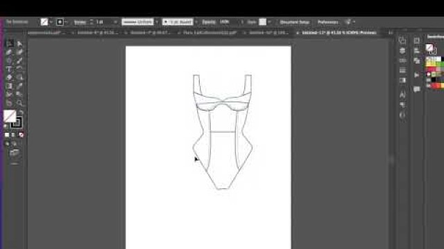 'Creating Swimwear/ Lingerie Fashion Flat using Adobe Illustrator'