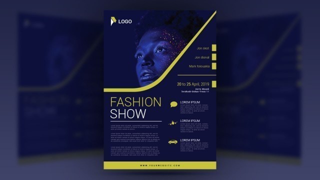 'Fashion Show Flyer Design in Illustrator CC'