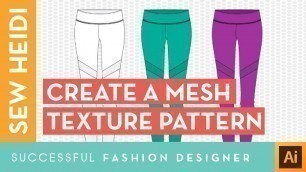 'How to Create Mesh Repeating Pattern Texture in Illustrator'