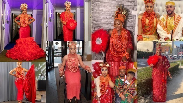 'EDO BRIDE ATTIRE NIGERIAN TRADITIONAL WEDDING AFRICAN FASHION STYLES'