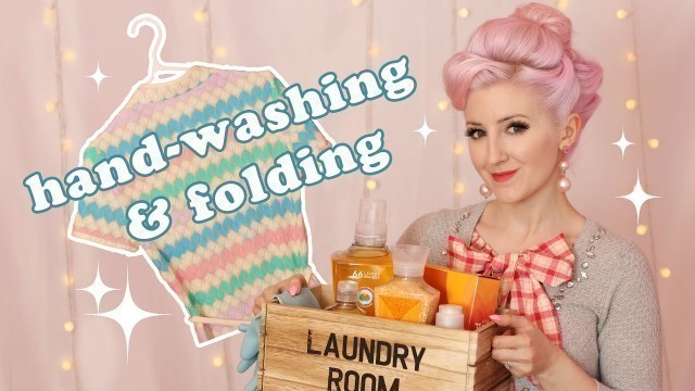 'Cleaning and Caring for Vintage Clothing w/ method (ASMR soft spoken + washing, package tapping)'