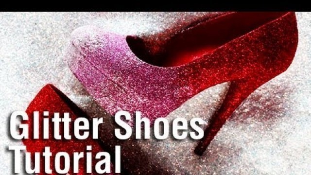 'DIY Holiday Glitter Shoes using Tulip Fashion Glitter!'