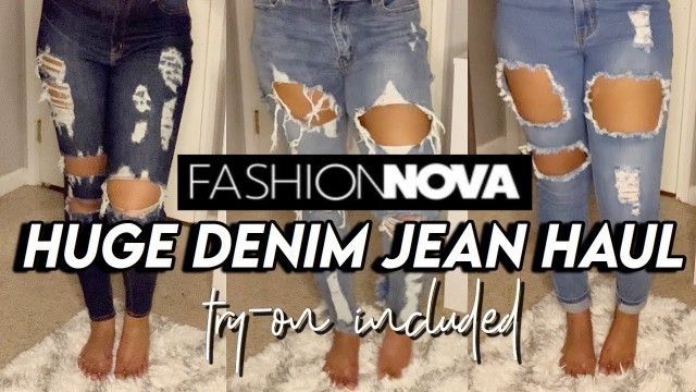 'HUGE FASHION NOVA DENIM JEAN HAUL ♡ || TRY ON INCLUDED'