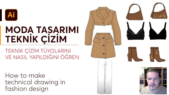 'BAŞTAN SONA  | MODA TASARIMI |  TEKNİK ÇİZİM NASIL YAPILIR?  | #Adobe Illustrator cc İsmail Doğan'