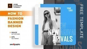 'How to Create Fashion  Banner Design in Adobe Illustrator'