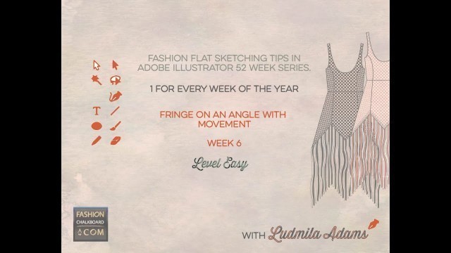 'How to create a fringe edge in Illustrator – 52 weeks Adobe Illustrator for fashion design – #6'