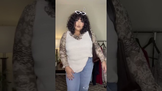 'grwm : Brunch Date Plus Size Thrifted Fall Fashion. I thrifted my brunch outfit! #plussizefashion'