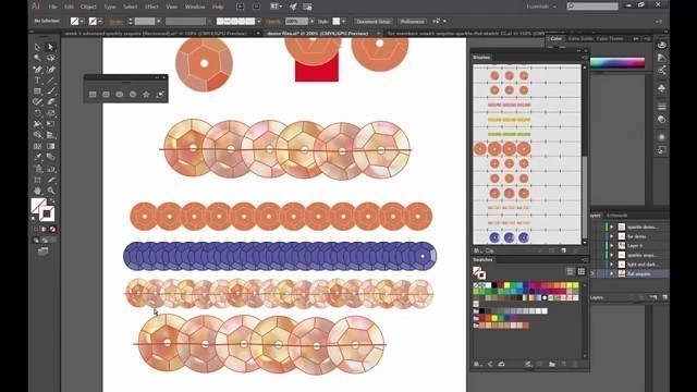 'How to create a rhinestone sparkle brush in Illustrator - 52 weeks AI for - #5/3 fashion'