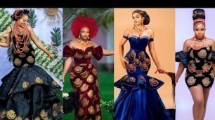 'The Igbo velvet traditional outfit styles and designs / Nigerian fashion'