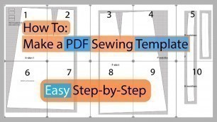 'Making PDF Sewing Template Adobe Illustrator'