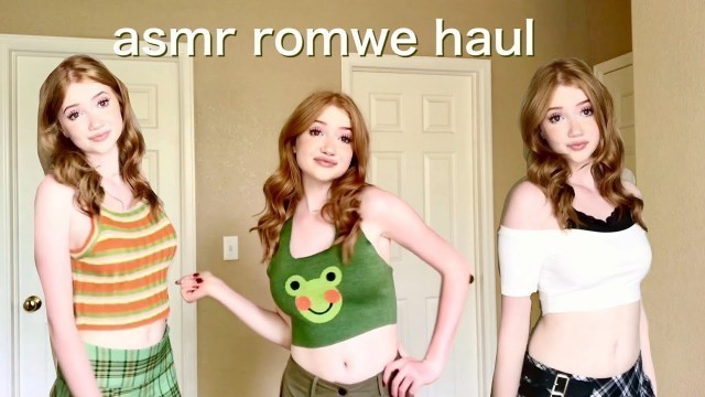 'asmr ~ super cute, fun, affordable romwe for the win festival (ftw) ~ try on haul!!'