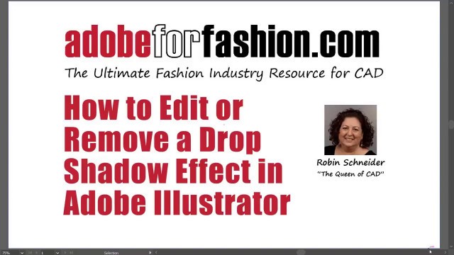 'Adobe for Fashion: How to Edit or Delete a Drop Shadow in Illustrator'