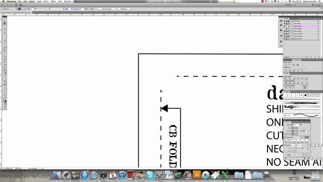 'Adobe Illustrator - Pattern Making - Adding Seam Allowance damorrish.com'