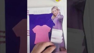 'Art journal with me Purple and Fashion  themed Asmr #shorts'