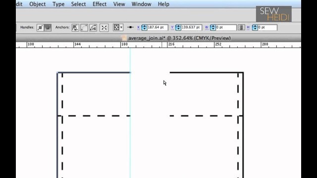 'Combine Paths in Illustrator Using Average & Join to Make a Continuous Fashion Flats'