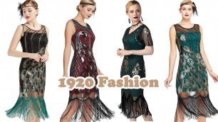 'Vintage fashion Classic fashion 1920s fashion 1920s women\'s fashion Old fashion dresses'