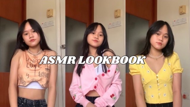 'ASMR LOOKBOOK / CLOTHING HAUL ( fabric scratching, outfit ideas, etc! )'