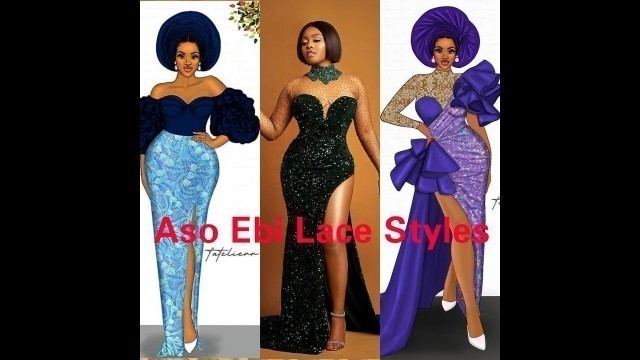 'African Lace style|| Latest aso ebi lace gown styles|| Nigerian wedding guest lace gown styles 2021'