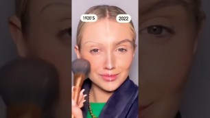 'Makeup challenge Now VS 1920\'s | Makeup tutorial| #shorts #fashion #makeup'