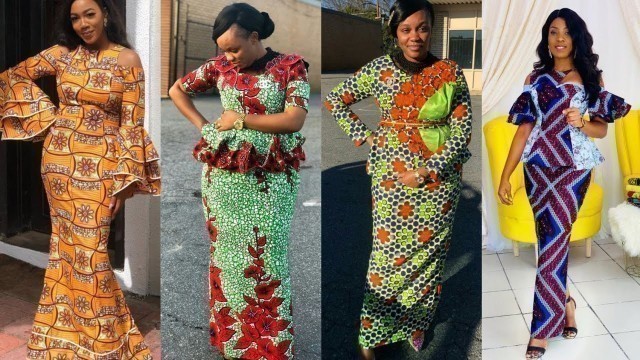 'mishono ya vitenge latest Ankara styles stylish Nigerian ankara styles for ladies ankara gowns'