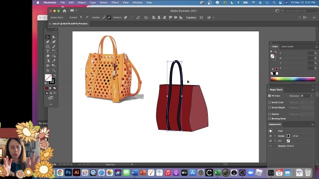 'How to Use the 3D tool in Illustrator- How to draw a 3D handbag'