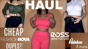 'I FOUND CHEAP FASHION NOVA DUPES!! RAINBOW, ROSS & MORE HAUL |'