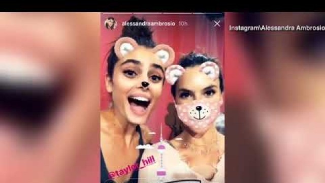 'Alessandra Ambrosio & Taylor Hill in China for VSFS rehearsals'