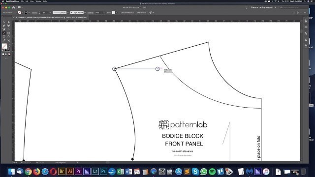 'Measuring patterns in Adobe Illustrator - Digital pattern cutting'