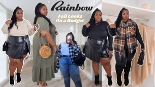 'It\'s GIVING FLY On A Budget! Early FALL RAINBOW SHOPS HAUL! Plus Size & Curvy'