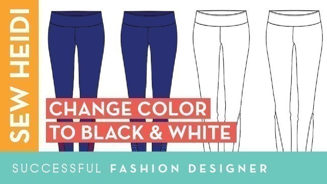 'Change Color Fashion Flats to Black and White in Illustrator'