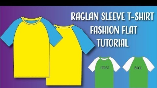 'Raglan T-Shirt Fashion Flat Sketch in Adobe Illustrator Tutorial for Fashion Techpack'