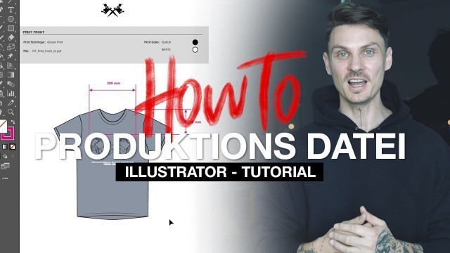 'Textil Produktionsdatei erstellen in Illustrator Tutorial.'