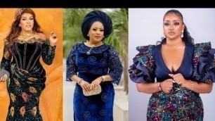 'African fashion dresses styles 2022: Latest Asoebi velvet styles'