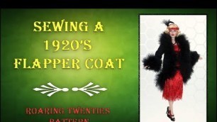 'Doll Clothes Sewing Tutorial / How To Sew A Retro 1920\'s Flapper Coat / Gatsby / Roaring 20s Pattern'