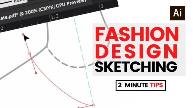 'Fashion Design Sketching Tips for using Illustrator | Direction Handles'