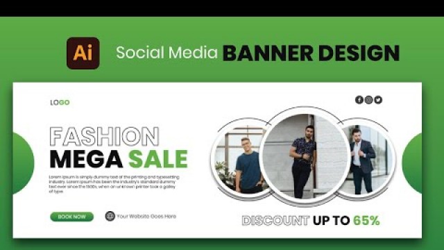 'How to Design Fashion Banner Design In AI | Illustrator Tutorials'