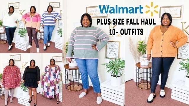 'HUGE WALMART PLUS SIZE TRY ON HAUL | AFFORDABLE PLUS SIZE FALL FASHION'