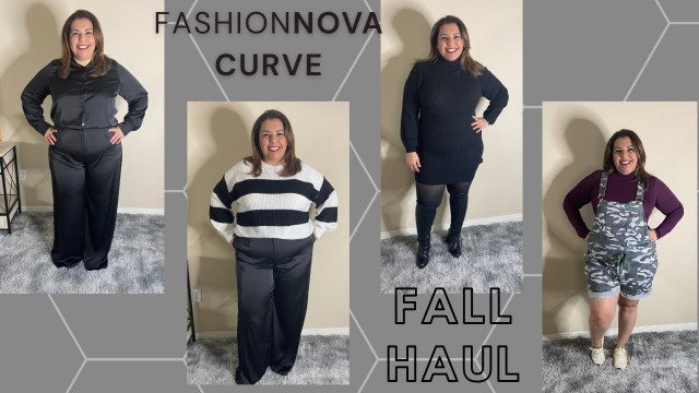 'Fashion Nova Curve Fall Haul | Plus Size Fall Haul | #FashionNova #satinpants #FallHaul'