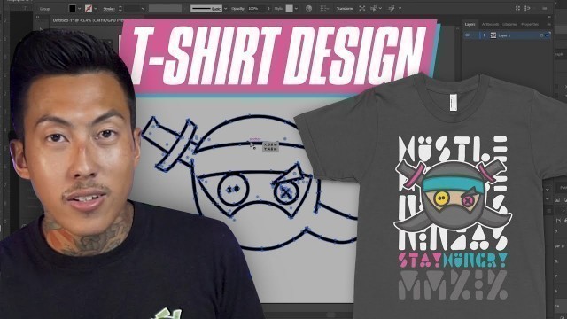 'Designing A Shirt In Photoshop and Illustrator | Raster Vs Vector Design'