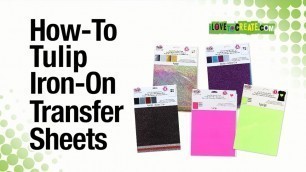 'How-To Tulip Iron-On Transfer Sheets'