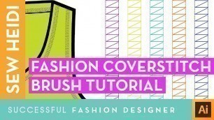 'Fashion Coverstitch Pattern Brush in Adobe Illustrator'