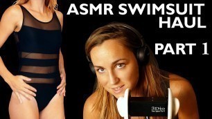 'ASMR Swimwear Fashion Haul and Try on – Ear to Ear whisper and Fabric Sound by Sammy Dress'