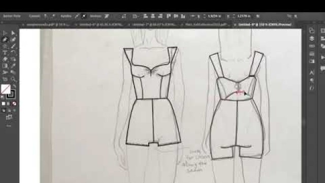 'Using Adobe Illustrator to Create my Fashion Flat for Fall Collection 2022'